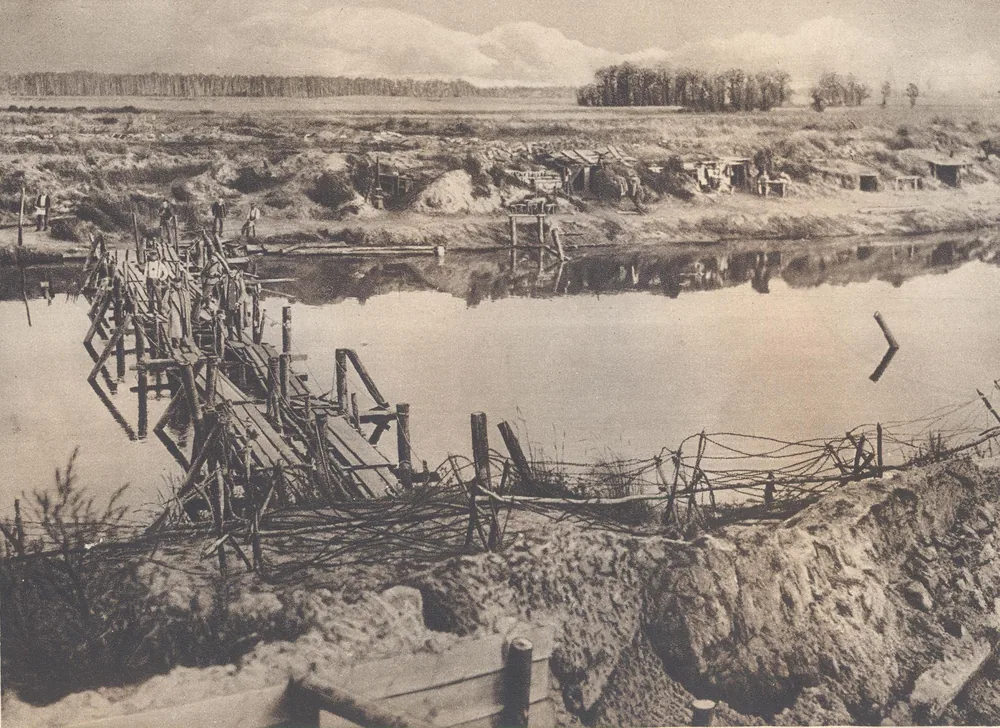 Ein ausgebauter Unterstand an der Ostfront
