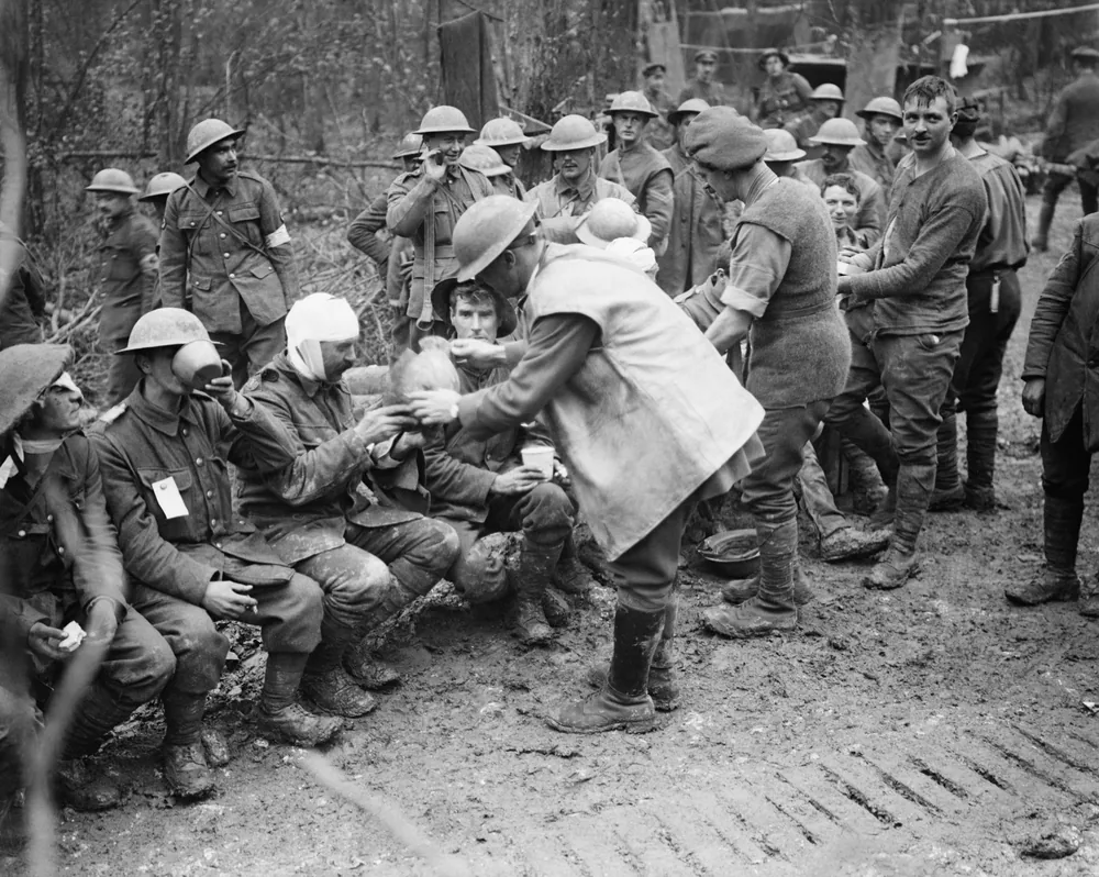 Britische Soldaten an der Somme im Sommer 1916